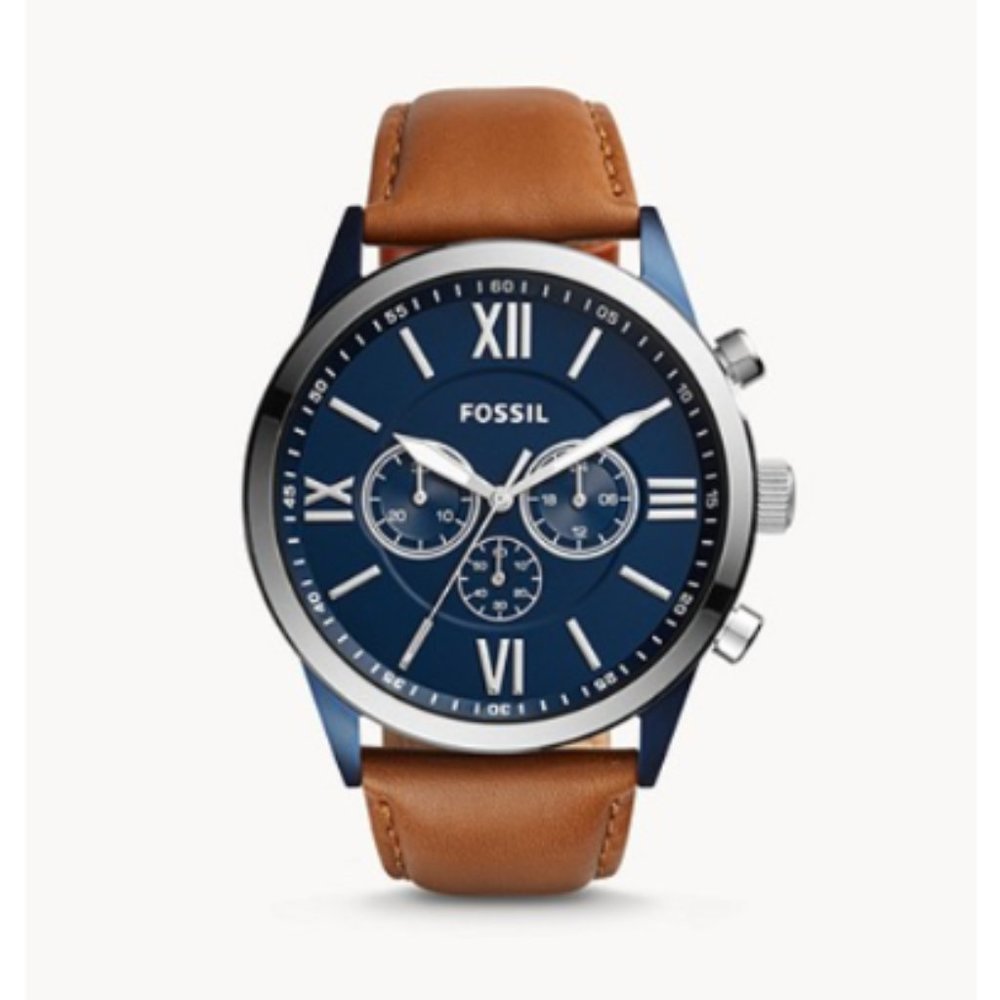 Fossil Men's Genuine Leather Watch BQ2125